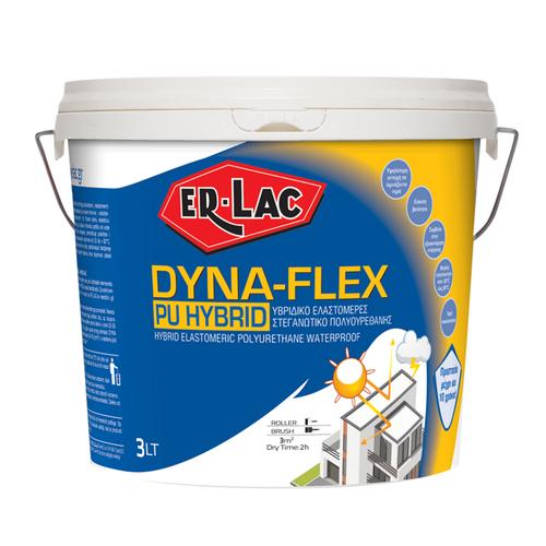 Erlac Dyna-Flex Pu Hybrid 10 Ltr Υβριδικό Ελαστομερές Στεγανωτικό Ταρατσών Πολυουρεθάνης 