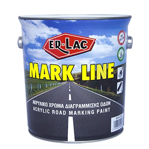 Χρώμα Διαγράμμισης MARK LINE της ER LAC 2,5 Ltr ΛΕΥΚΟ - ΚΙΤΡΙΝΟ