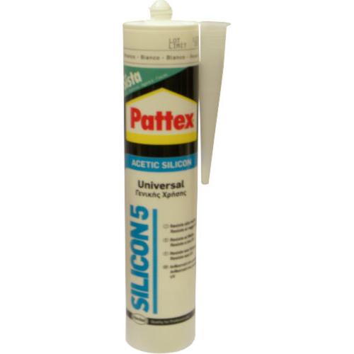 PATTEX SISTA SILICON 5-BIANCO Αντιμουχλική σιλικόνη λευκή ιδανική για µονώσεις µη πορωδών υλικών σε φυσίγγιο 280ml