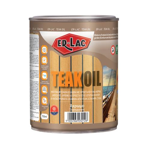 Erlac Teak Oil Προστατευτικό Και Ανανεωτικό Λάδι Συντήρησης Για Ξύλα 