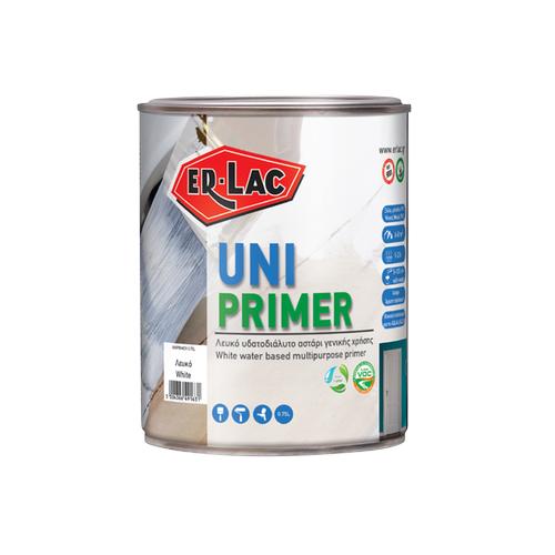 Erlac Uniprimer 0,75 Ltr Λευκό Αστάρι Νερού Υψηλής Ποιότητας Και Κορυφαίας Τεχνολογίας 