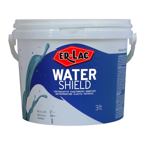 Erlac Water Shield 10 Ltr Ελαστομερές Στεγανωτικό & Μονωτικό Ταρατσών 